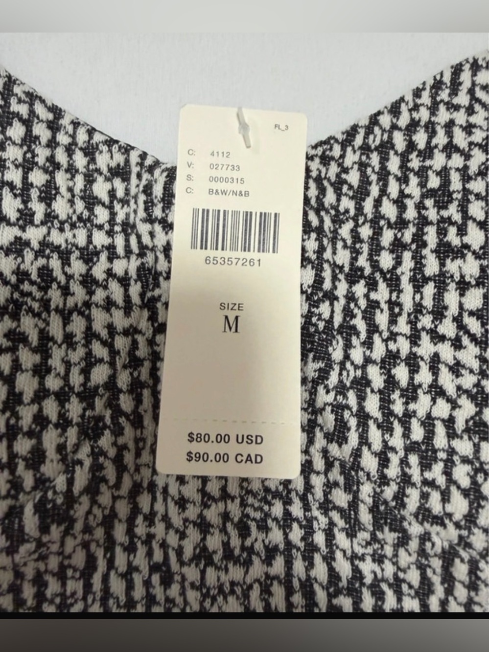 NWT Anthropologie Houndstooth Bustier Crop Top - Size M - Picture 4 of 8